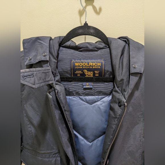 Woolrich Women's Medium Navy Down Bomber Jacket - Picture 3 of 6